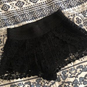 Crochet top shop shorts